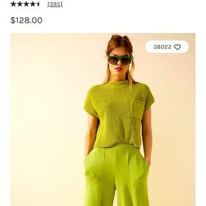 Free People Freya Sweater Set in yellow BNWT